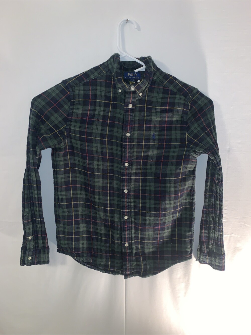 polo ralph lauren xl button down Long Sleeve Green Flannel